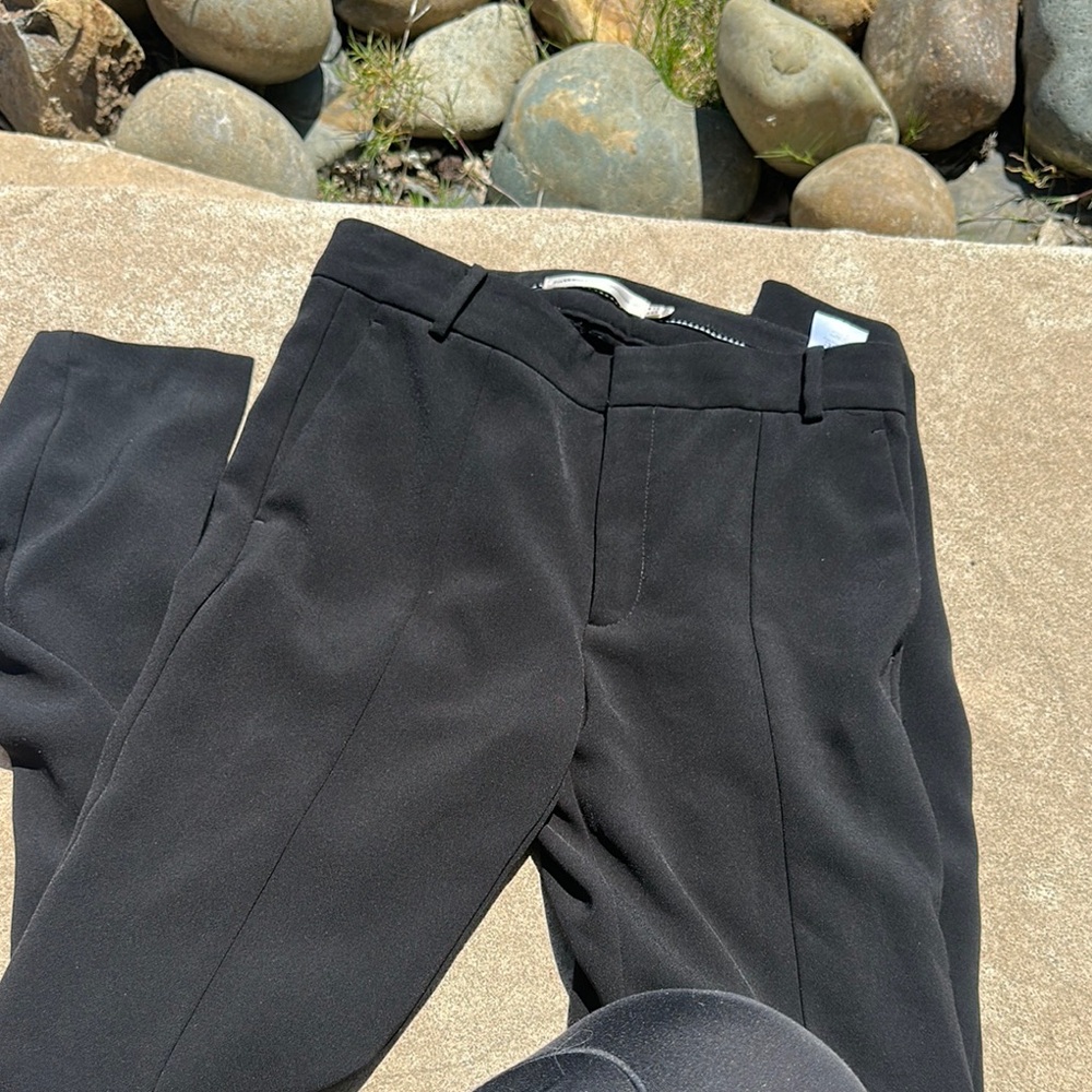 Classic Black Trousers with split leg slits